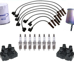 2 Ignition Coils Spark Plug Wires Platinum Plugs Oil Gas for 91-93 2.3L Mustang