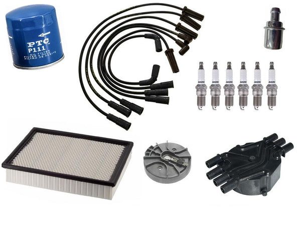 Platinum Plug With Ignition Wire Set Air Oil Cap Rotor for 02-07 Silverado 4.3L