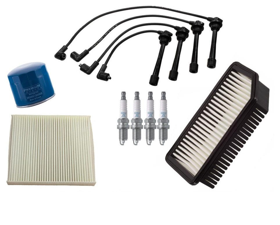 Spark Plugs Ignition Wires Set Air Oil Filter for Kia SOUL 2.0L 10-11 ONLY