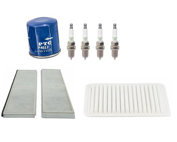100% New NGK Plugs Engine Air Filter Cabin Air Oil Filter for Mazda 2 11-15
