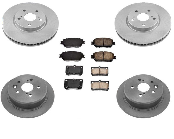 Front & Rear Rotors & Brake Pads for Lexus iS250 Sedan 4Dr USA Production 09-12