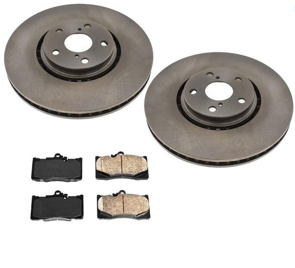 Front Brakes Disc Rotors Ceramic Pads All Wheel Drive for Lexus GS350 07-08