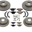 Brakes Disc Rotors Ceramic Pads Springs Park Shoes for 01-03 BMW 540i 8pc