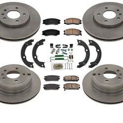 Rotores de freno delanteros y traseros y pastillas de freno 100% nuevos para Chevy Equinox 07-09, 8 piezas