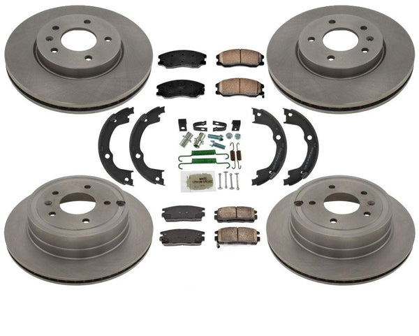 100% New Front & Rear Brake Rotors & Brake Pads Fits For 07-09 Chevy Equinox 8pc