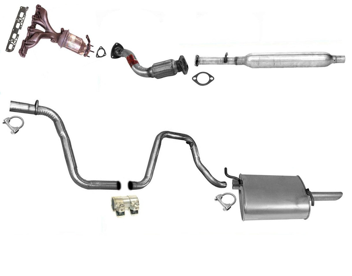 Full Exhaust System Front & Rear Converter Muffler for Chevy Malibu 2.2L 04-08