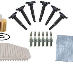 New Ignition Coils Spark Plugs Oil Air Cabin Filter for Toyota Camry 07-11 3.5L