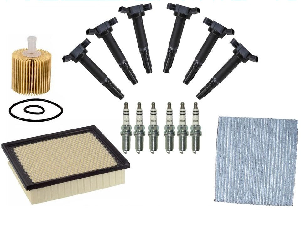 Nuevas bobinas de encendido, bujías, filtro de cabina de aire y aceite para Toyota Sienna 3.5L 11-16