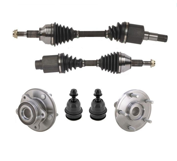 Nuevos rodamientos de cubo de eje de transmisión CV BJ se adaptan a 09-16 3.5L 3.6L Journey 6 piezas