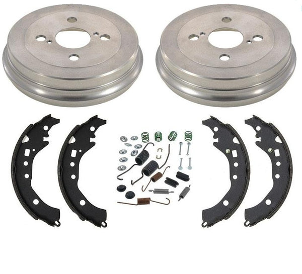 Rear Brake Drums Brake Shoes Spring Kit for Toyota Prius C 12-19 for Scion iQ-13