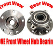 100% New Tested Hub And Wheel Bearing FRONT for 14-17 Cherokee / NO OFF ROAD