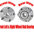 100% New Front Wheel Hub Bearings for Chevy S10 Blazer 95-96 4 Wheel Drive