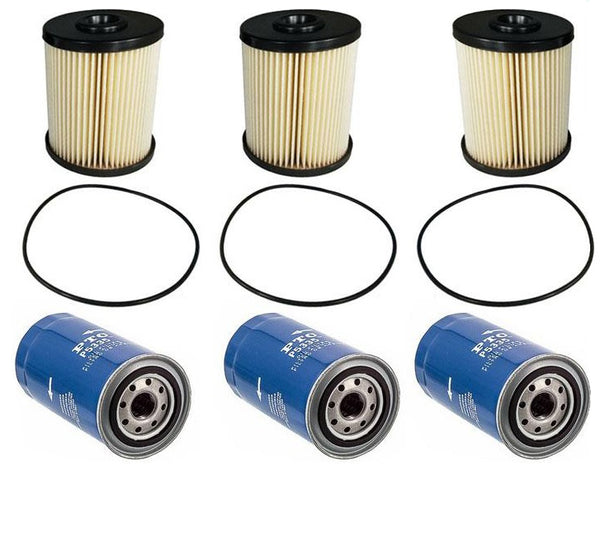 For 03-09 Ram 2500 5.9L Cummins Diesel Oil Filter Fuel Filter Water Separator 6P
