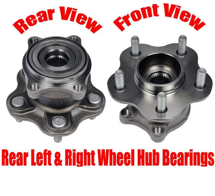 Nuevos rodamientos de cubo de rueda traseros izquierdo y derecho probados para torsión para Infiniti FX35 03-08