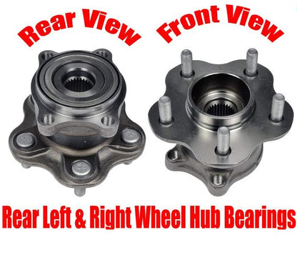 Nuevos rodamientos de cubo de rueda traseros izquierdo y derecho probados para torsión para Infiniti FX35 03-08