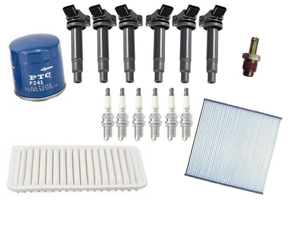 Ignition Coils Spark Plugs Oil Air Cabin Filter for Lexus ES300 2002-2003