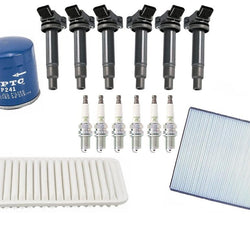 Ignition Coils Spark Plugs Oil Air Cabin Filter for Toyota Camry V6 3.0L 02-2006