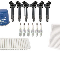 Ignition Coils Spark Plugs Oil Air Cabin Filter for Toyota Highlander V6 01-03
