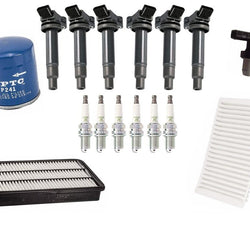 Ignition Coils Spark Plugs Oil Air Cabin Filter for Toyota Sienna 3.0L 2001-2003