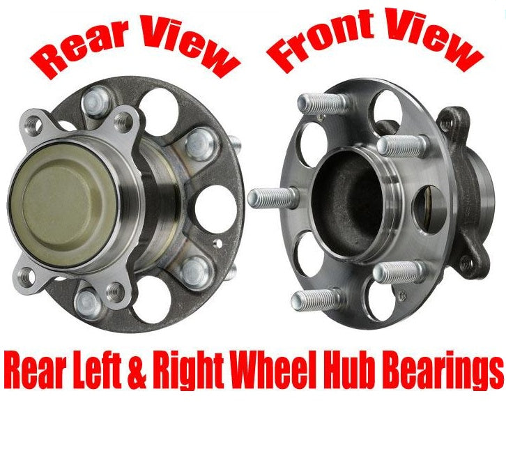 Torque Tested Rear Left & Right Wheel Hub Bearings for Acura ILX 13-15
