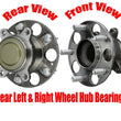 100% New Torque Tested Rear Left & Right Wheel Hub Bearings for Acura ILX 13-15