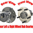 Rear Left & Right Wheel Hub Bearings Front Wheel Drive for Suzuki SX4 08-13 FWD