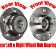 100% New Rear Left & Right Wheel Hub Bearings for A4 Front Wheel Drive 09-15