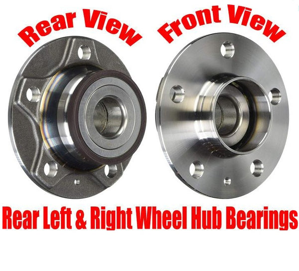 100% New Rear Left & Right Wheel Hub Bearings for A4 Front Wheel Drive 09-15