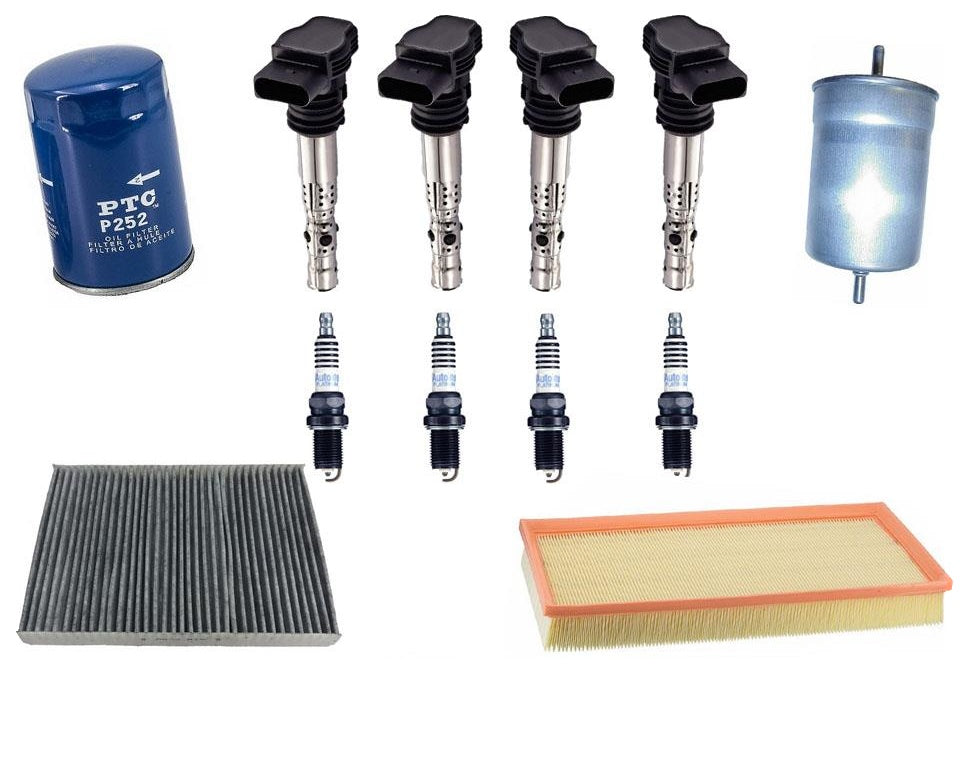 Bobinas de filtros de Gas para cabina de aire y aceite, tapones de platino para Volkswagen Beetle 1.8L 01-06