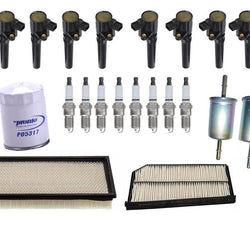Ignition Coils Platinum Plugs Oil Air Filter for Lincoln LS 00-06 3.9L 21pc