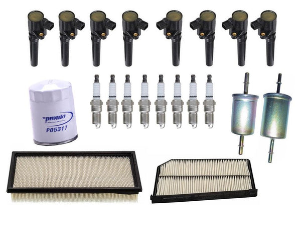 Ignition Coils Platinum Plugs Oil Air Filter for Lincoln LS 00-06 3.9L 21pc