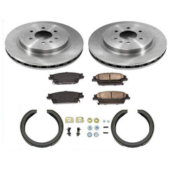 Rotor de freno trasero y pastillas de freno de cerámica para Cadillac SRX 5 piezas 2004-2009