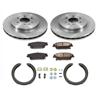 Rear Disc Brake Rotor Brake Pads Parking Brake Shoes for Cadillac SRX 2004-2009