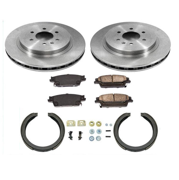 Rotor de freno trasero y pastillas de freno de cerámica para Cadillac SRX 5 piezas 2004-2009