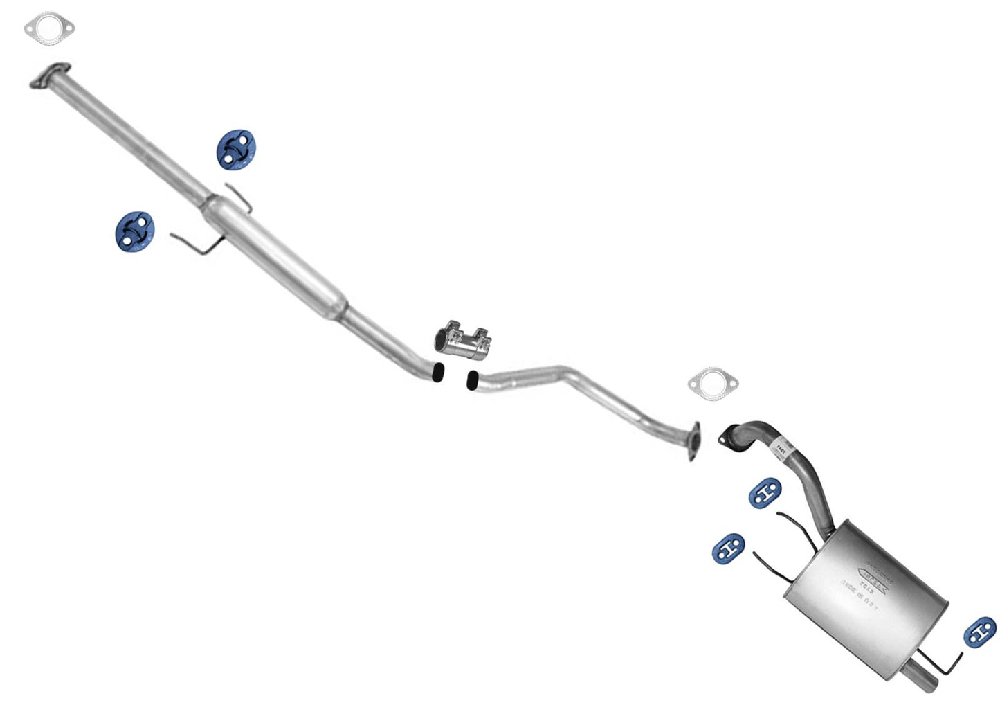 Resonator Pipe Rear Muffler Exhaust System For KIA Spectra Sedan 2.0L 2008 2009