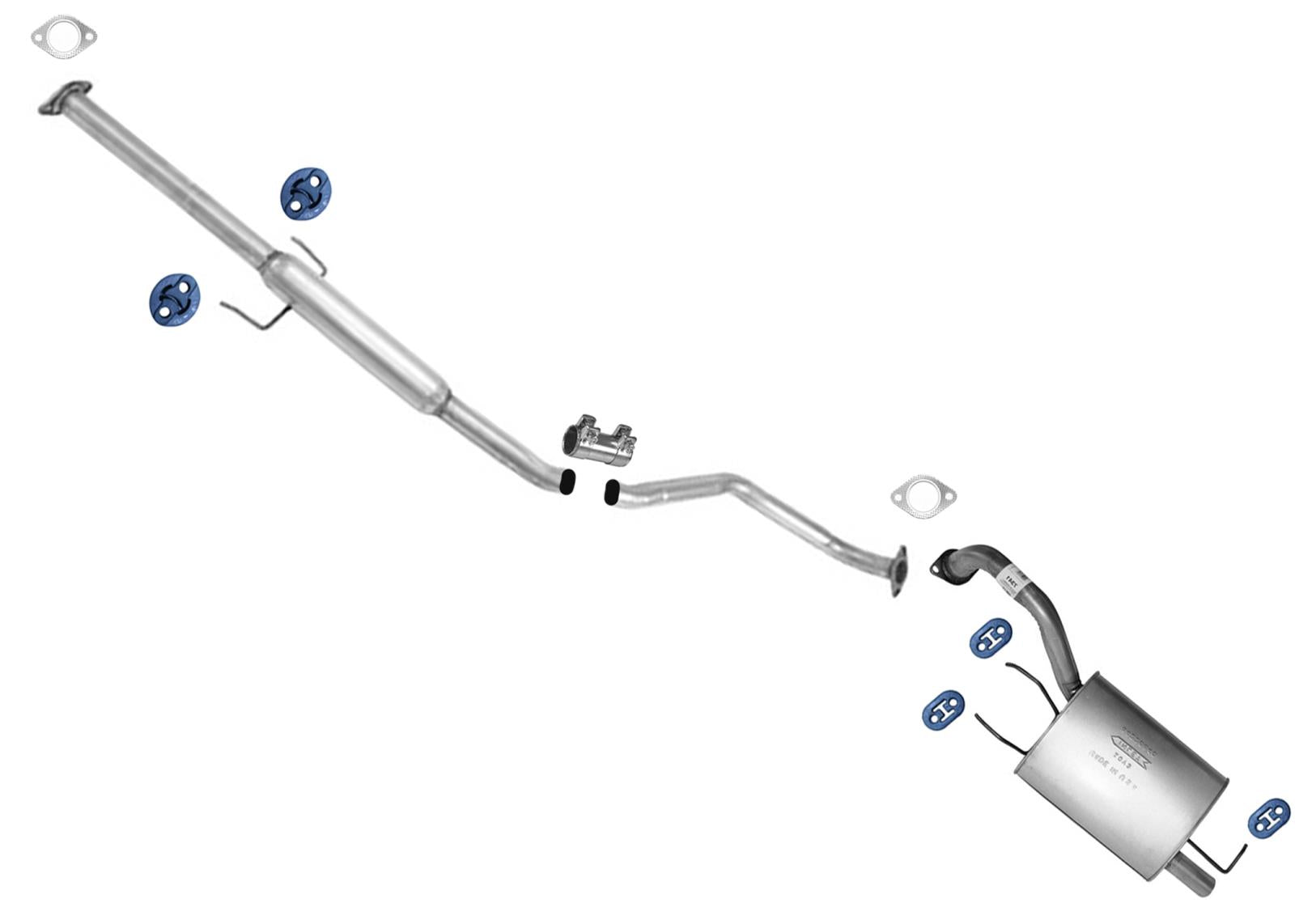 Resonator Pipe Rear Muffler Exhaust System For KIA Spectra Sedan 2.0L 2008 2009