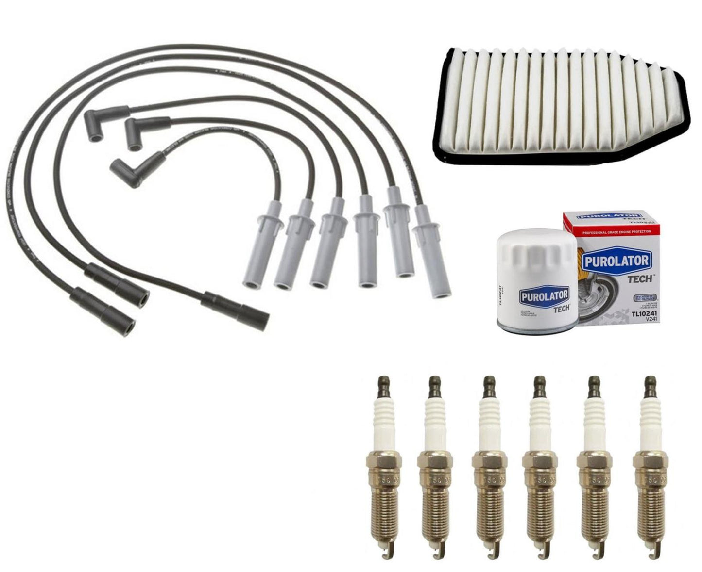 Wire Set Plugs Air Filter & Oil Filter Tune Up For Jeep Wrangler 3.8L 2007-2011