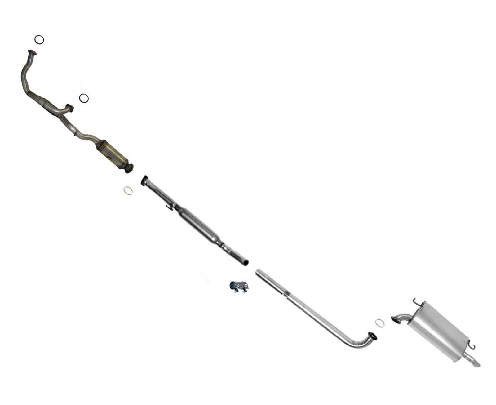 Rear Converter Resonator & Muffler For Toyota Solara 99-02 V6 CALIFORNIA EMI.