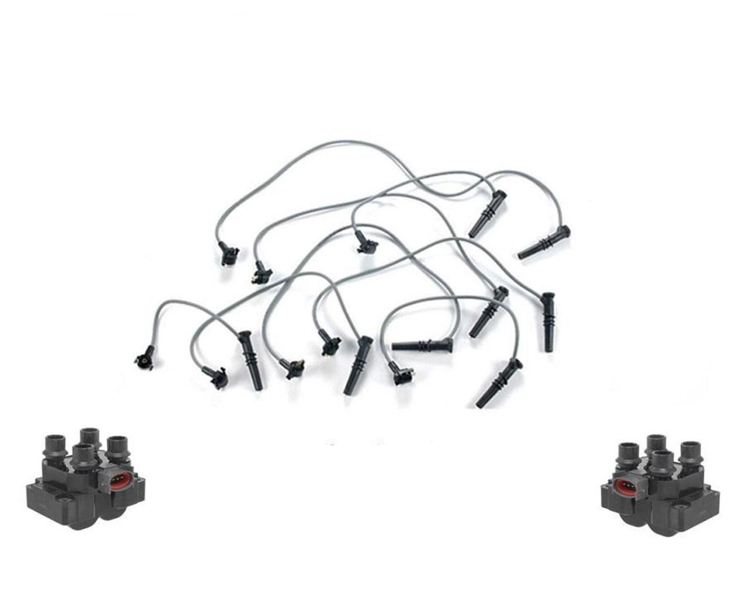 (2) Paquetes de bobinas de encendido con juego de cables de bujía 1996-1998 Ford Mustang GT 4.6L