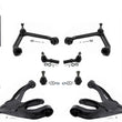 For 2002-2005 Ram 1500 4 Wheel Drive Upper & Lower Control Arms Tie Rods Shocks