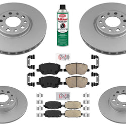 Coated Disc Brake Rotors Brake Pads For Jeep Compass 2018 2019 2020 2021 2022