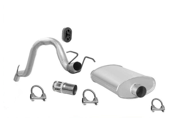 Taylor Aluminum Performance Muffler with Tail Pipe for Jeep Wrangler 1987-1996