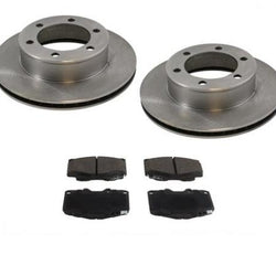 for 99-03 Tacoma 4x4 4 Wheel Drive 6 Lug Front Disc Brake Rotors & Ceramic Pads