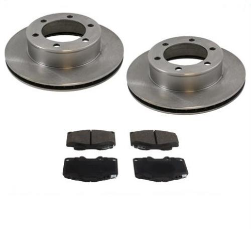 for 99-03 Tacoma 4x4 4 Wheel Drive 6 Lug Front Disc Brake Rotors & Ceramic Pads