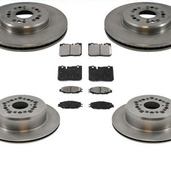 For 1995-2000 for Lexus LS400 Front & Rear Brake Disc Rotors & Ceramic Disc Pads
