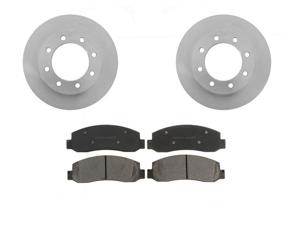 Front Brake Rotors & Pads Fits 05-2007 Ford F350 4 Wheel Drive Dual Rear Wheel