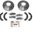 99-04 F250 Super Duty Rear Rotors & Pads Parking Brake Shoes Springs 5pc Kit