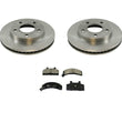 1983-1996 Ciera Century V6 Front Brake Rotors & Ceramic Brake Pads 3pc kit