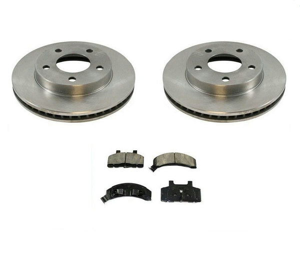 1983-1996 Ciera Century V6 Front Brake Rotors & Ceramic Brake Pads 3pc kit