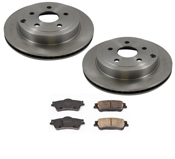 08-09 G8 3.6L Base V6 (2) Rotores de freno trasero y pastillas de cerámica